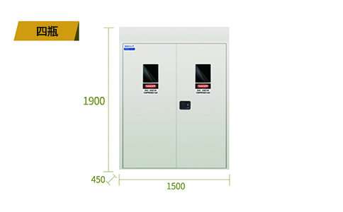 四瓶防爆氣瓶柜(圖1) 四瓶防爆氣瓶柜尺寸