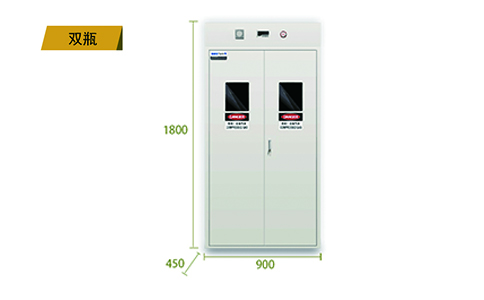 雙瓶全鋼氣瓶防火柜(圖1) 雙瓶全鋼氣瓶防火柜產(chǎn)品尺寸